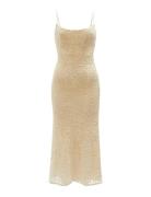 Bardot Adoni Crochet Midi Dress Beige