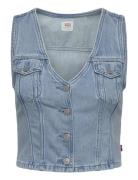 Levi's® Bella Denim Corset Med Indigo - Flat Finish Blå