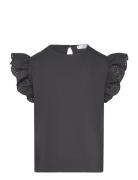 Mango English-Embroidered Cotton T-Shirt Svart