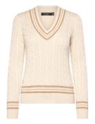Lauren Ralph Lauren Cable-Knit Cotton Cricket Sweater Kräm