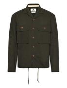 Anerkjendt Akotto Cot/Linen Overshirt Khaki Green