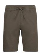 Lindbergh Linen Shorts Khaki Green