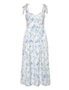 French Connection Serenity Dale Crepe Midi Dress Blå