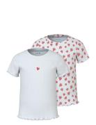 Name It Nmfvemma 2P Aop Ss Slim Top Vit