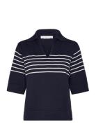 BUSNEL Freja Striped Top Marinblå