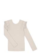 Gugguu Classic Rib Florette Shirt Kräm