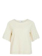 Vila Vimirna O-Neck 2/4 Top Kräm