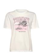 Tommy Jeans Tjw Rlx Tonal Tropics Tee Vit