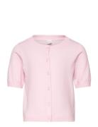 Lindex Cardigan Short Sleeve Basic Rosa