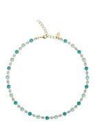 Caroline Svedbom Calanthe Necklace Gold Blå