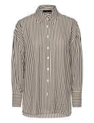 Mango Striped Textured Shirt Svart