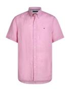 Tommy Hilfiger Pigment Dyed Linen Rf Shirt S/S Rosa