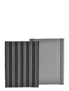 Södahl Tea Towel 50X70 Soft Black 2 Pcs Svart