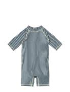 Petit Piao Swimjumpsuit Printed Blå