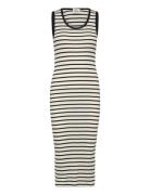 Mads Nørgaard 2X2 Cotton Stripe Ama Dress Svart