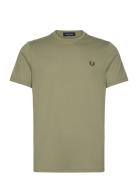 Fred Perry Ringer T-Shirt Khaki Green