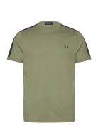 Fred Perry Taped Ringer T-Shirt Khaki Green