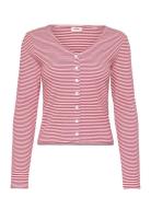 Levi's® Muse Ls Tee Vanilla Stripe Sca Röd