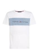 Tommy Hilfiger Ss T-Shirt Block Logo Vit