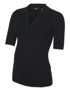Vero Moda Maternity Vmmholly 2/4 Polo Pullover Ga Noos Svart