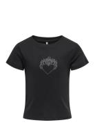 Kids Only Kogkira Life Ss Blng O-Neck Baby Tee Jrs Svart