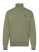 Fred Perry Half Zip Sweatshirt Khaki Green
