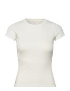 Hunkemöller Top Ss Rib Crew Vit