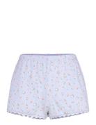 Hunkemöller Short Pointelle Lace Flower Blå
