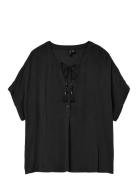 Vero Moda Vmbente Ss Wide Top Wvn Ga Svart