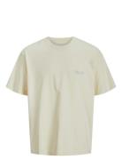 Jack & J S Jorhydra Photo Tee Ss Crew Neck Kräm