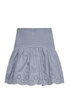 Mango English-Embroidered Mini-Skirt Blå