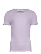 Rosemunde Kids Rkbalta Ss Regular Lace T-Shirt Lila
