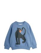 Mini Rodini Panther Sp Melange Sweatshirt Blå