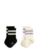 Mini Rodini Stripe 2-Pack Baby Sock Multi/patterned