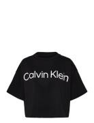 Calvin Klein A-Ss Boxy Logo Graphic Tee Svart