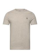 Polo Ralph Lauren Custom Slim Fit Jersey Crewneck T-Shirt Beige