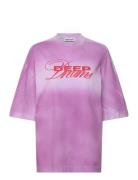 Weekday Wide Over D Printed T-Shirt Rosa