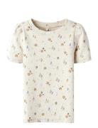Name It Nmfhiline Ss Slim Top Kräm