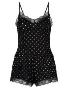 Hunkemöller Cami Short Viscose Dot Svart