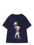 Ralph Lauren Kids Polo Bear Cotton Jersey Tee Marinblå