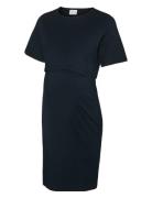 Mamalicious Mlmay June Ss Jrs Abk Dress 2F Marinblå