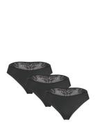 Hunkemöller 3-Pack Invisible Brasilian Lace Back Svart