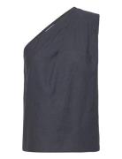 Ahlvar Gallery Elle Linen Tank Marinblå