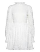 Bubbleroom Frill Structured Dress Vit