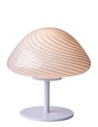 Halo Design Mini Mush Table Lamp, Glass Head, Metal Base Rosa