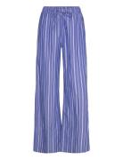 Gina Tricot Cotton Poplin Trousers Blå