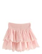 Lindex Skirt Flounces And Smock Embr Rosa