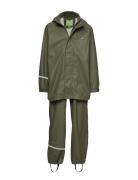 CeLaVi Basci Rainwear Set, Solid Grön