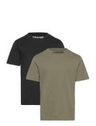 Calvin Klein 2 Pack Embro Logo Ss Tee Svart