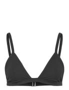 Weekday Ribbed V-Neck Bikini Top Svart